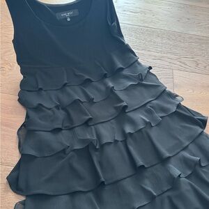 Nine West Black Layered Mini Dress